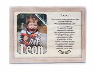 Ramka zdjęcie LEON urodziny prezent GADŻET - Ramki na zdjęcia - miniaturka - grafika 1