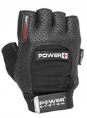 Rękawiczki sportowe damskie - POWER-SYSTEM RĘKAWICZKI POWER PLUS-BLACK-XXL PS/2500//BK/XXL - miniaturka - grafika 1
