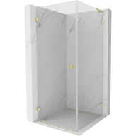 Kabiny prysznicowe - Mexen Lunar-B L kabina prysznicowa uchylna lewa 80 x 80 cm, transparent, złota szczotkowana - 832L-080-080-55-00-L - miniaturka - grafika 1