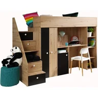 Łóżka dla dzieci i młodzieży - Łóżko piętrowe ze schodami SMART 14 - miniaturka - grafika 1