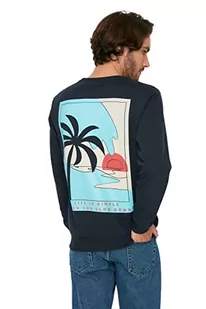 TRENDYOL Męska bluza - granatowa - regularna, granatowy, L - Bluzy męskie - miniaturka - grafika 1