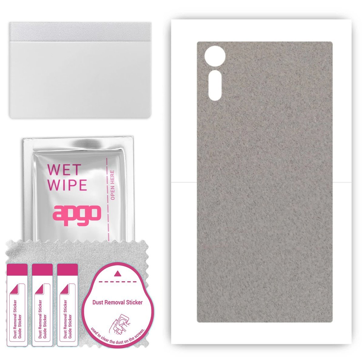 Folia naklejka skórka strukturalna na TYŁ Zamsz do Sony Xperia XZ - Zamsz Szary - apgo SKINS