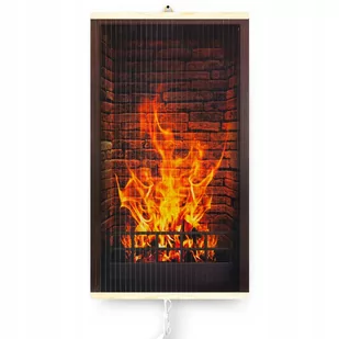 TRIO Grzejnik na podczerwień giętki panel grzewczy 430W TRIO wzór 1 kominek wymiary 100x57cm - Grzejniki pokojowe - miniaturka - grafika 1