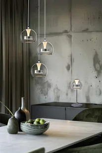 FLYNT 331630306 lampa wisząca kaskada szklana LED 3x8W CCT 3stepDim wykończenie chromowe - Lampy sufitowe - miniaturka - grafika 1