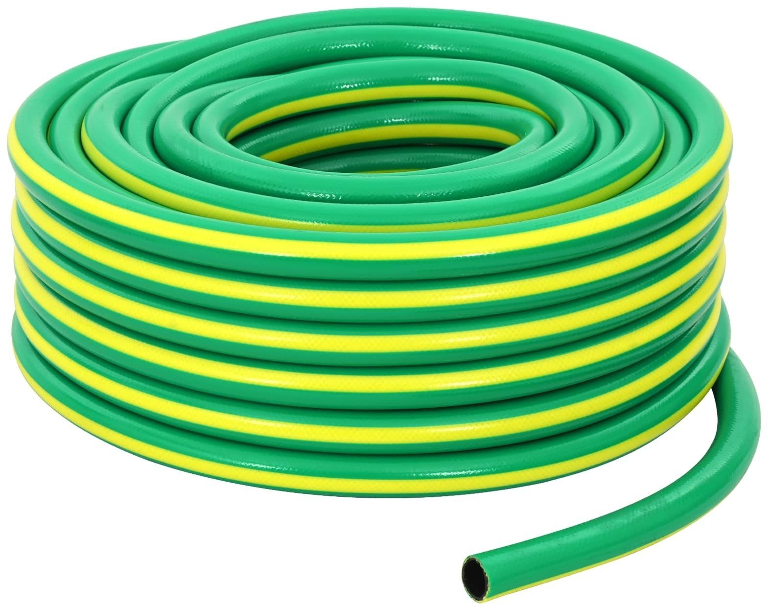 vidaXL vidaXL Wąż ogrodowy 5-warstwowy Zielony i Żółty 3 / 4'' 10 m PVC