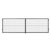 Bramy garażowe - NATERIAL Brama dwuskrzydłowa Modus 5x1.5 m czarna - miniaturka - grafika 1