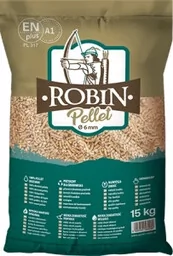 Pellet drzewny Robin EN Plus A1 6mm 15kg - Żwirek dla kotów - miniaturka - grafika 1
