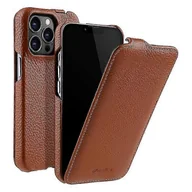 Etui i futerały do telefonów - MELKCO dla iPhone 13 Pro Litchi Tekstura etui na telefon Oryginalna skóra bydlęca + PC Pionowa tylna pokrywa Brown iPhone 13 Pro 6.1 inch - miniaturka - grafika 1