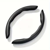 Inne - TEMU 2 sztuki osłon na kierownicę z włókna węglowego PVC, uniwersalne dopasowanie, antypoślizgowy uchwyt, ultracienki styl karty, na wszystkie pory - miniaturka - grafika 1