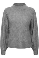 Swetry damskie - ICHI Damski sweter IHKAMARA LS5, 200319/ciemnoszary melanż, L - miniaturka - grafika 1