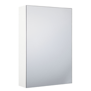 Szafki łazienkowe - Beliani Szafka łazienkowa wisząca z lustrem biała PRIMAVERA - miniaturka - grafika 1
