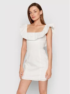 Sukienki - Glamorous Sukienka codzienna CA0278 Biały Regular Fit - grafika 1