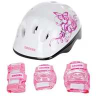 Ochraniacze - Zestaw różowy Croxer Fibre Ochraniacze XS+Kask Xs - miniaturka - grafika 1