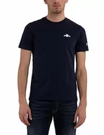 Koszulki męskie - Replay T-shirt męski, Niebieski 085, XS - miniaturka - grafika 1