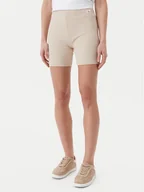Spodenki damskie - Calvin Klein Jeans Kolarki J20J225217 Beżowy Slim Fit - miniaturka - grafika 1