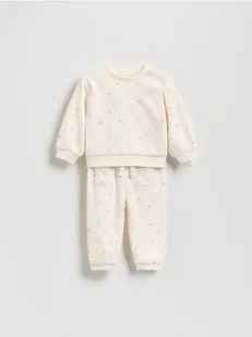 Reserved - Dwuczęściowy komplet dresowy - złamana biel - Komplety dla niemowląt - miniaturka - grafika 1
