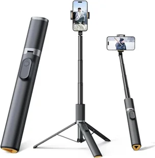 Moman IST01 statyw do selfie, 153 cm, aluminiowy statyw do telefonu komórkowego, przenośny, uchwyt na telefon komórkowy, drążek do selfie do smartfonów, All in 1 kijek do selfie - Selfie stick - miniaturka - grafika 1