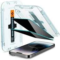 Szkła hartowane na telefon - Spigen Szkło do etui + Aplikator Glas.tr Privacy EZ Fit 2-Pack do iPhone 14 Pro - miniaturka - grafika 1