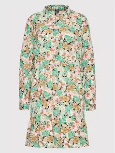Sukienki - Vero Moda Curve Sukienka koszulowa Delilah 10264339 Zielony Regular Fit - grafika 1