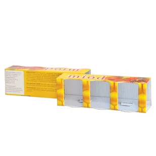 Pudełko na 3 słoiki 50g (35ml) z etykietkami 10szt - Akcesoria do hodowli zwierząt - miniaturka - grafika 1