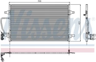NISSENS CHŁODNICA KLIMATYZACJI 94345 AUDI A8 94 94345 - Chłodnice - miniaturka - grafika 1