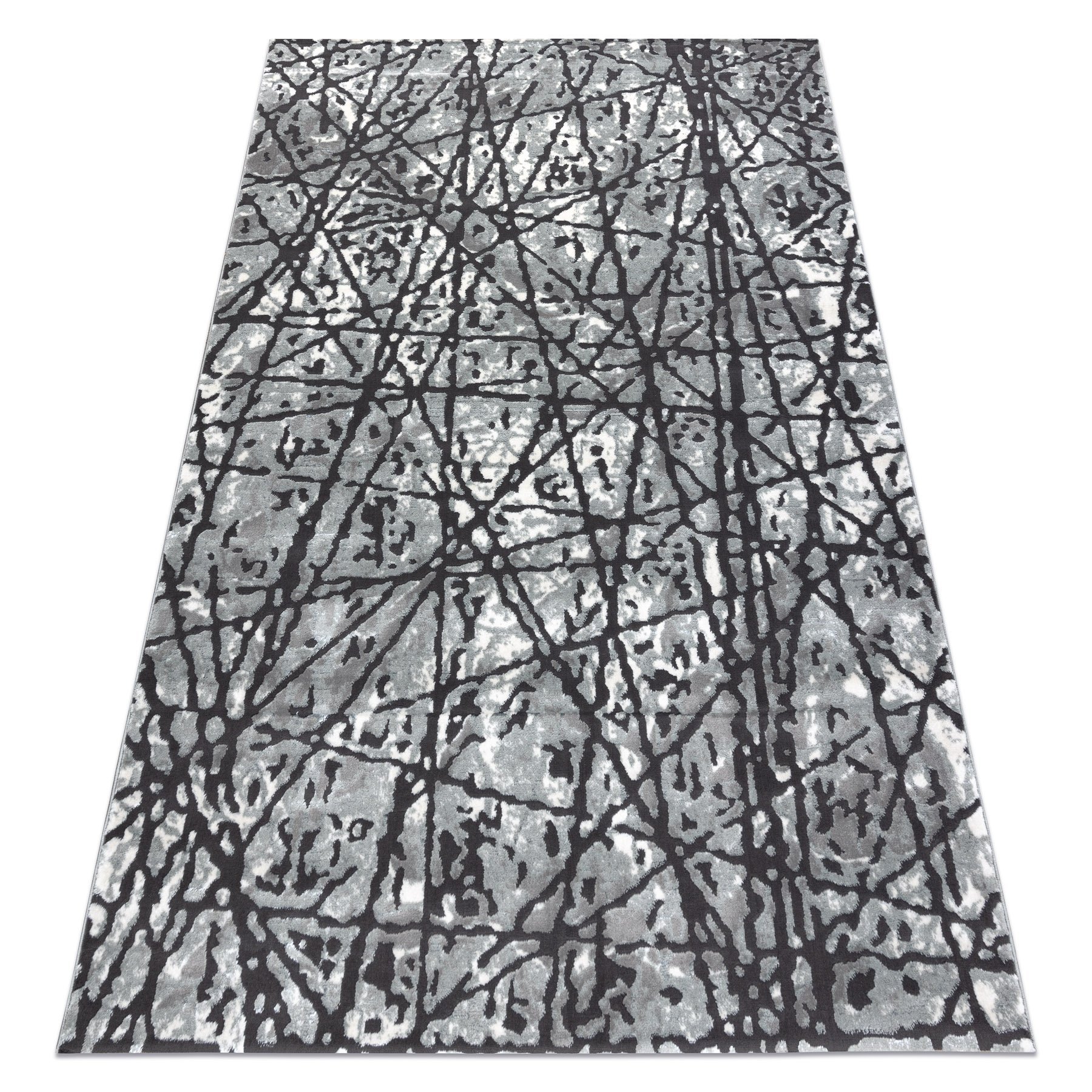 Dywan ZARA 0W7053 P50 140 - Strukturalny, dwa poziomy runa szary 240x340 cm