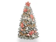 Choinki - Dekorowana sztuczna choinka z 94 ozdobami CHRISTMAS ROMANCE 210 cm ze stojakiem i ozdobami świątecznymi - miniaturka - grafika 1