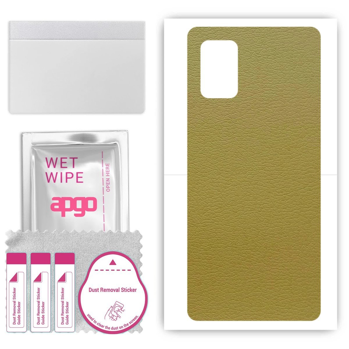 Folia naklejka skórka strukturalna na TYŁ do Samsung Galaxy A Quantum - Skóra Oliwkowa - apgo SKINS