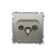 Gniazdka elektryczne - Kontakt Simon Gniazdo RTV / DATA BASIC MODUŁ satyna - miniaturka - grafika 1