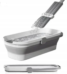 MOP z WYCISKACZEM z WIADREM SKŁADANYM ULTRAMOP Promis 4 w 1 PŁASKI OBROTOWY MS104 - Miotły, szufle, mopy - miniaturka - grafika 1