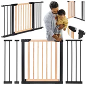 Zabezpieczenia dla dzieci - Bramka Zabezpieczająca Ochronna Na Schody Drzwi Barierka 74-130 Cm - miniaturka - grafika 1