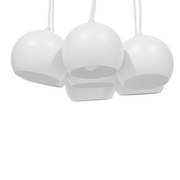 Lampy sufitowe - Beliani Lampa wisząca Lampa wisząca 7 kloszy metalowa biała OLZA 12928 - miniaturka - grafika 1