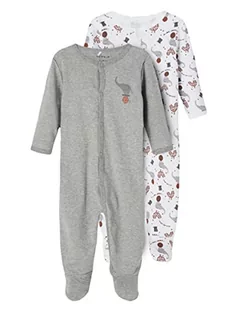 NAME IT piżama dla małych dzieci uniseks, szary melanż, 56 cm - Śpiochy dla niemowląt - miniaturka - grafika 1