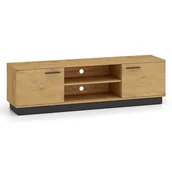 Szafki RTV - Szafka RTV MODESTO 06 Dąb stylowy, czarny - miniaturka - grafika 1