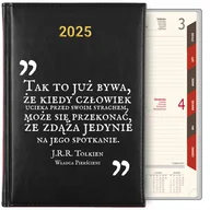 Notesy i bloczki - KALENDARZ TERMINARZ PLANER A5 DZIENNY KSIĄŻKOWY 2025 CYTATY Tolkien Wzory - miniaturka - grafika 1
