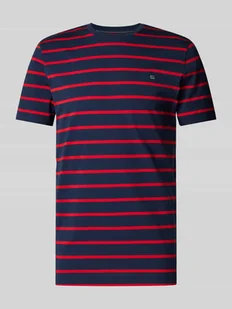 T-shirt z prążkowanym okrągłym dekoltem - Koszulki męskie - miniaturka - grafika 1