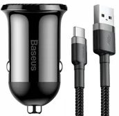Ładowarki samochodowe - Ładowarka samochodowa z kablem USB-C 1m Baseus - miniaturka - grafika 1