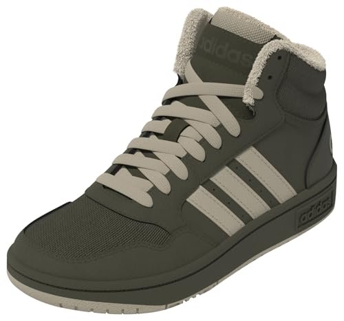 adidas Hoops Mid 3.0 Shoes Kids, Trampki Pończochy inne niż piłkarskie, Night Cargo/Clay Brown/Core Black, 31 EU, Night Cargo Clay Brown Core Black, 40