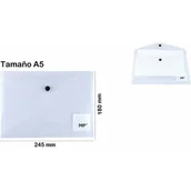 Teczki i skoroszyty - Teczka Kopertowa Z Przyciskiem A5 Przezroczysta Em-Home - miniaturka - grafika 1
