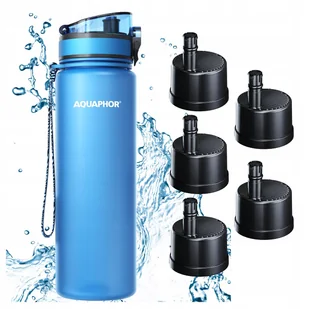 Butelka Filtrująca Filtr Bidon AQUAPHOR CITY 800 ml Niebieska + 5 Wkładów - Shakery i bidony sportowe Butelka Filtrująca Filtr Bidon AQUAPHOR CITY 800 ml Niebieska + 5 Wkładów - Shakery i bidony sportowe - miniaturka - grafika 1