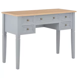 vidaXL Biurko, szare, 109,5x45x77,5 cm, drewniane vidaXL - Biurka - miniaturka - grafika 1