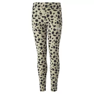 Legginsy - Legginsy dziewczęce Puma ESS+ Animal AOP beżowe 67351988-152 - grafika 1