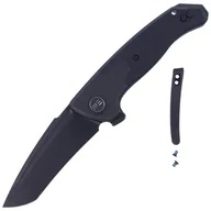 Noże - Nóż składany WE Knife Press Check Black Ti / Black G10, Black Stonewashed CPM 20CV by Allen Elishewitz (WE20078A-1) - miniaturka - grafika 1