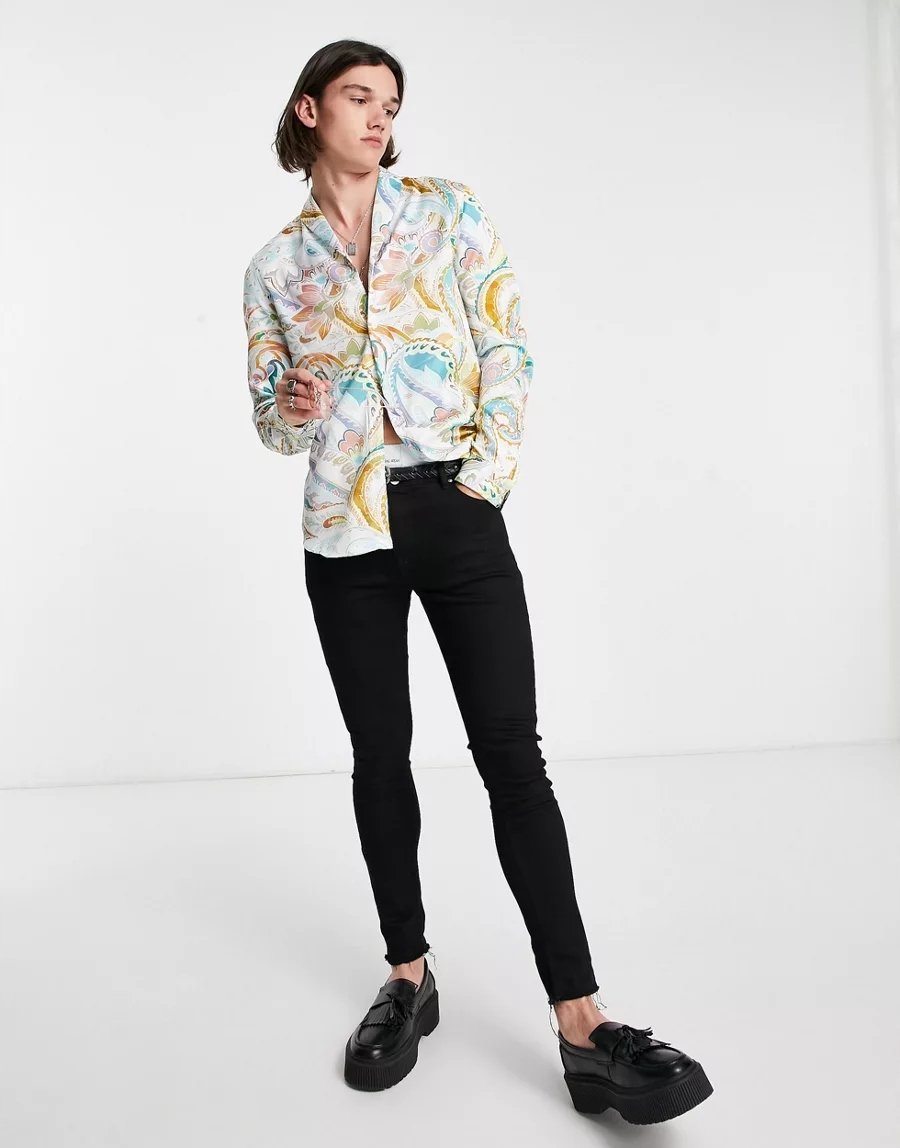 Koszula Męska Z Długim Rękawem Na Guziki 38 1Xmq