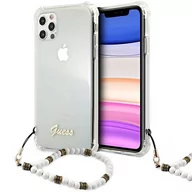 Etui i futerały do telefonów - Guess nakładka do iPhone 12 / 12 Pro 6,1" GUHCP12MKPSBK przeźroczysta hard case Black Pearl 8_2274764 - miniaturka - grafika 1