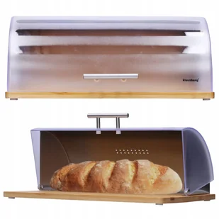 Chlebak pojemnik na pieczywo chleb metal bambus - Chlebaki - miniaturka - grafika 1