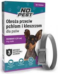 Obroża przeciw Pchłom i Kleszczom NO PEST dla Małych Psów (35 cm) Wodoodporna Obroża na Kleszcze i Pchły - Artykuły przeciw pasożytom - miniaturka - grafika 1