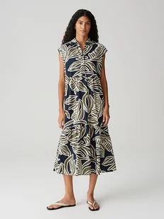 OPUS Sukienka w kolorze szaro-czarnym - Sukienki - miniaturka - grafika 1