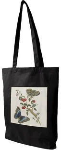 Torba z naszywką Great Blue Butterflies and Red Fruits Maria Sibylla Merian - Torby i wózki na zakupy - miniaturka - grafika 1