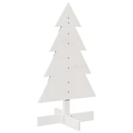 Choinki - vidaXL Drewniana choinka do udekorowania, biała, 80 cm, sosnowa - miniaturka - grafika 1
